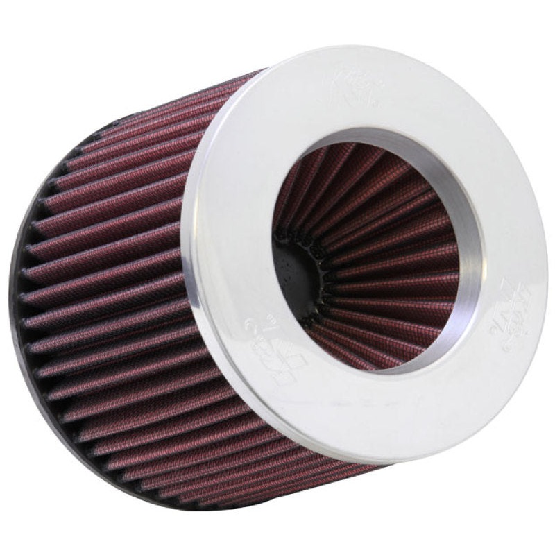 K&N Universal Filter 3 inch Flange 6 inch Base 5 1/4 inch Top 5 inch Height w/ Polished Top