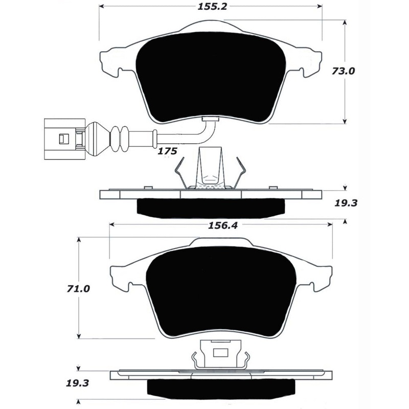Porterfield Brake Pads for 2012 VOLKSWAGEN CC 3.6L VR6 4-Motion