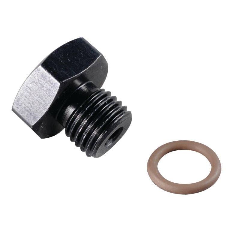 Fragola -6AN Port Plug 9/16-18 – Black