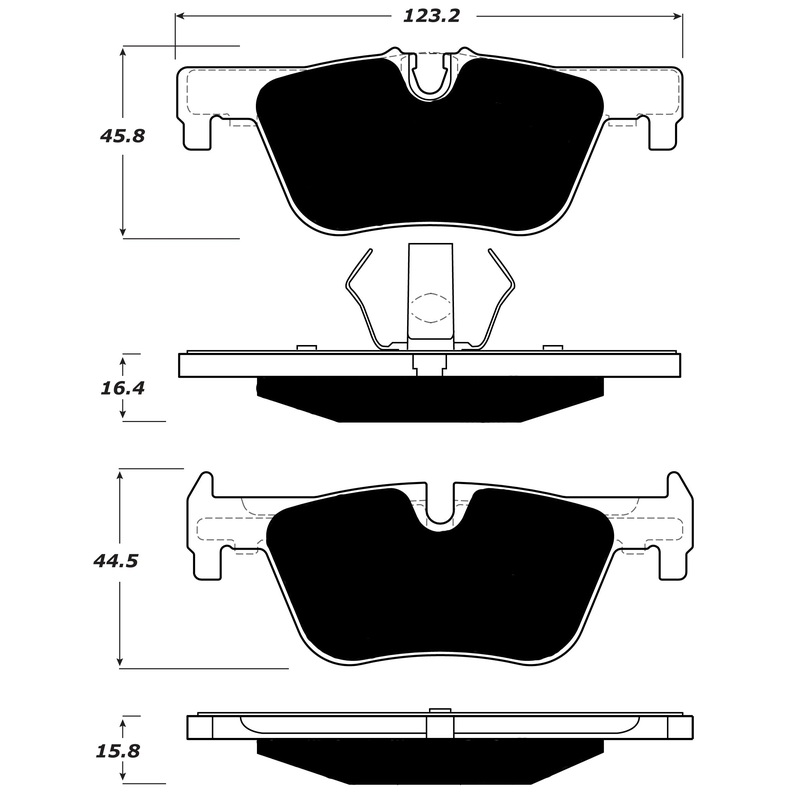Porterfield Brake Pads for 2016 BMW 328i/328d/328ix w/ 312mm Front Disc