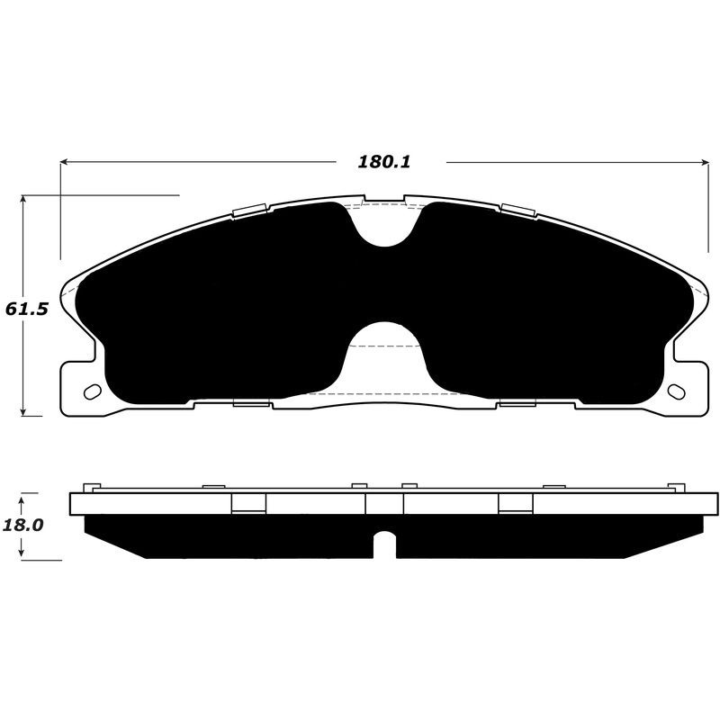 Porterfield Brake Pads for 2018 FORD FLEX w/Heavy Duty Brakes