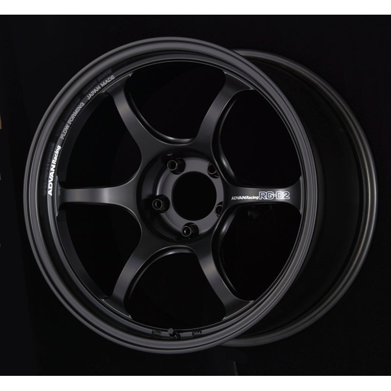 Advan RG-D2 15×5.5 +45 4-100 Semi Gloss Black Wheel