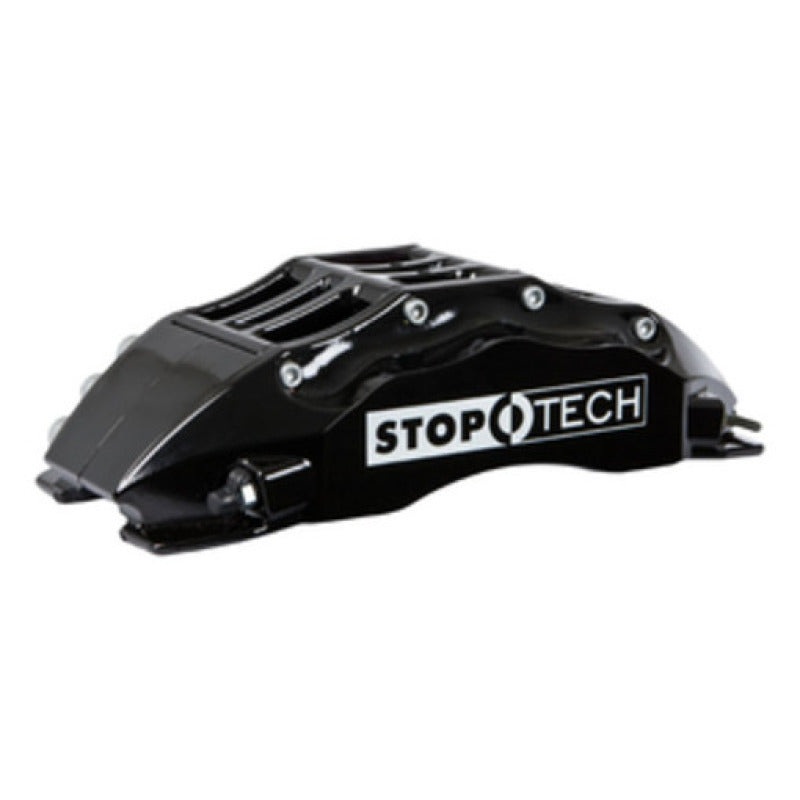StopTech 07-10 BMW 335i Front BBK w/ Black ST-60 Calipers Slotted Zinc Rotors Pads and SS Line