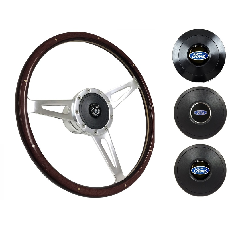 1959-62 Ford Galaxie Steering Wheel Kit | Deluxe Espresso Wood | ST3053A