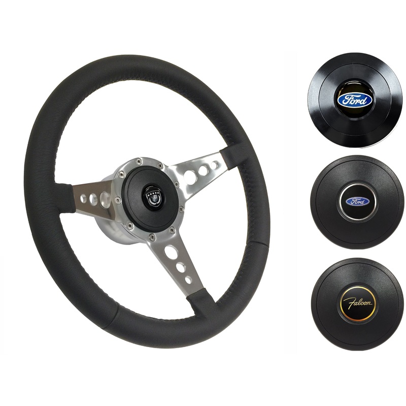 1965-69 Ford Falcon Steering Wheel Kit | Black Leather | ST3056