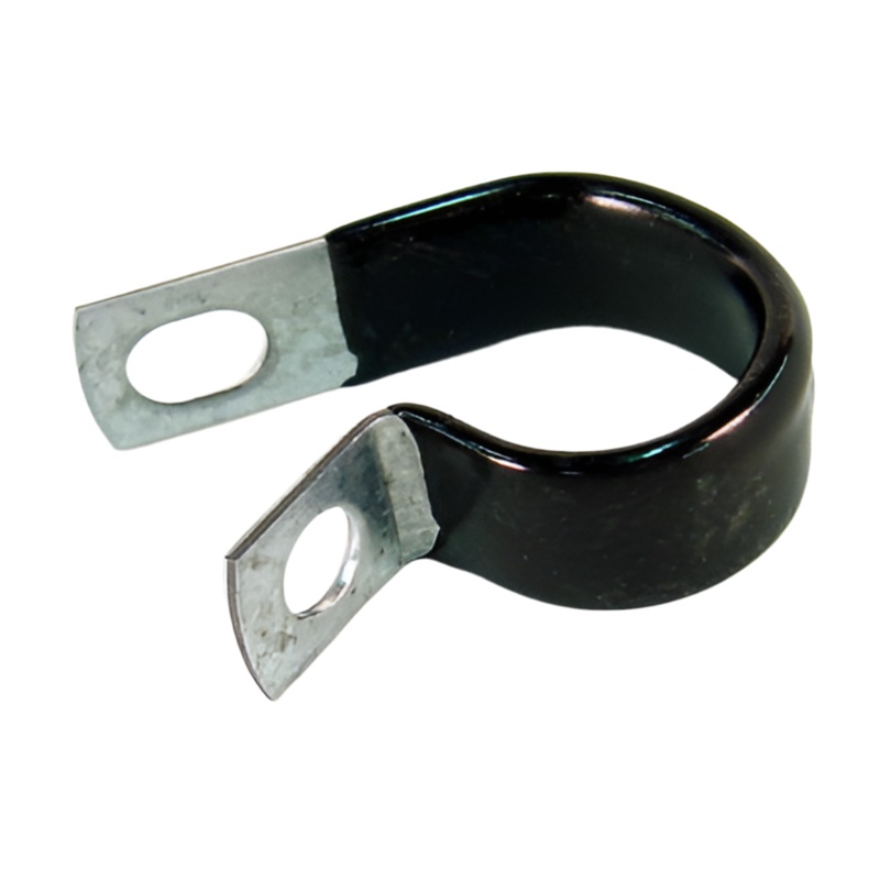 3/4″ Thin Steel Clamp with Black Rubber Coating