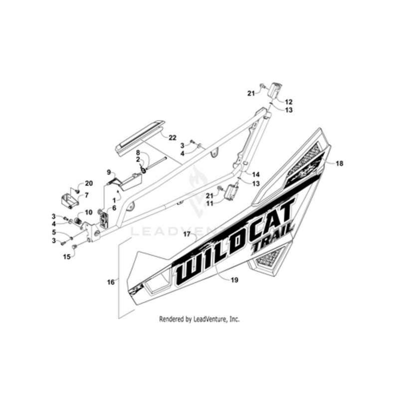 Door Decal Lower-Right (Grn) by Arctic Cat