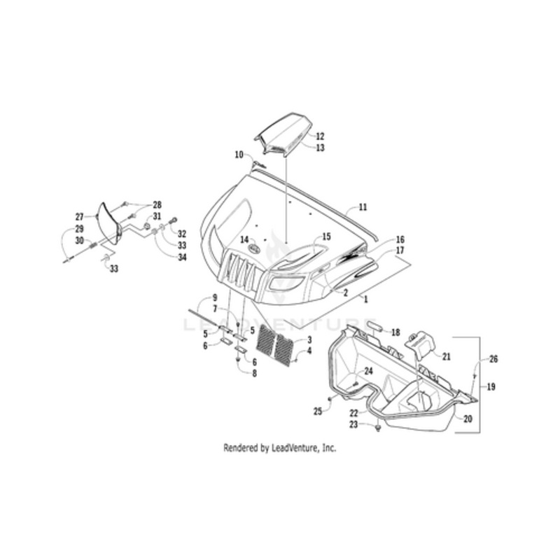 Hood Decal – prowler Xtz – Right by Arctic Cat