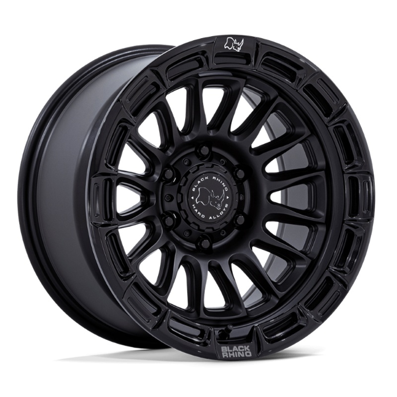 17×8.5 Black Rhino Rival BR025 Matte Black w/ Gloss Black Lip