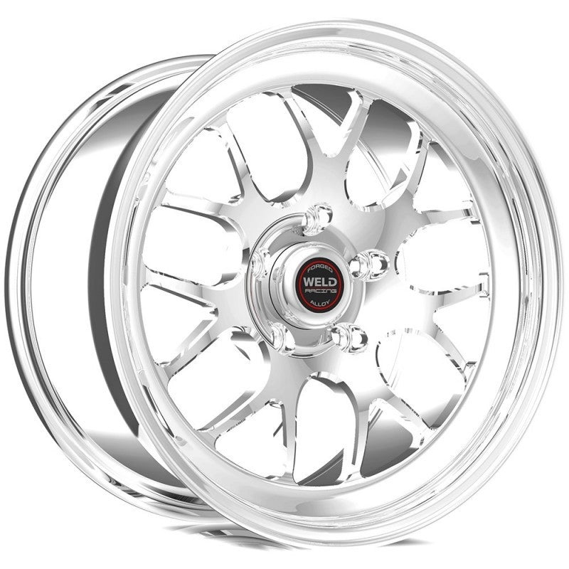 Weld S77 17×11 / 5×115 BP / 6.2in. BS Polished Wheel (High Pad) – Black Single Beadlock