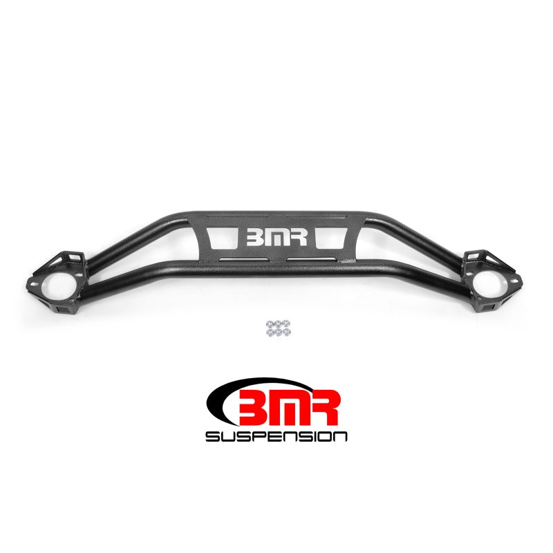 BMR 08-18 Dodge Challenger Front Strut Tower Brace – Black Hammertone (Twin Tube Design)