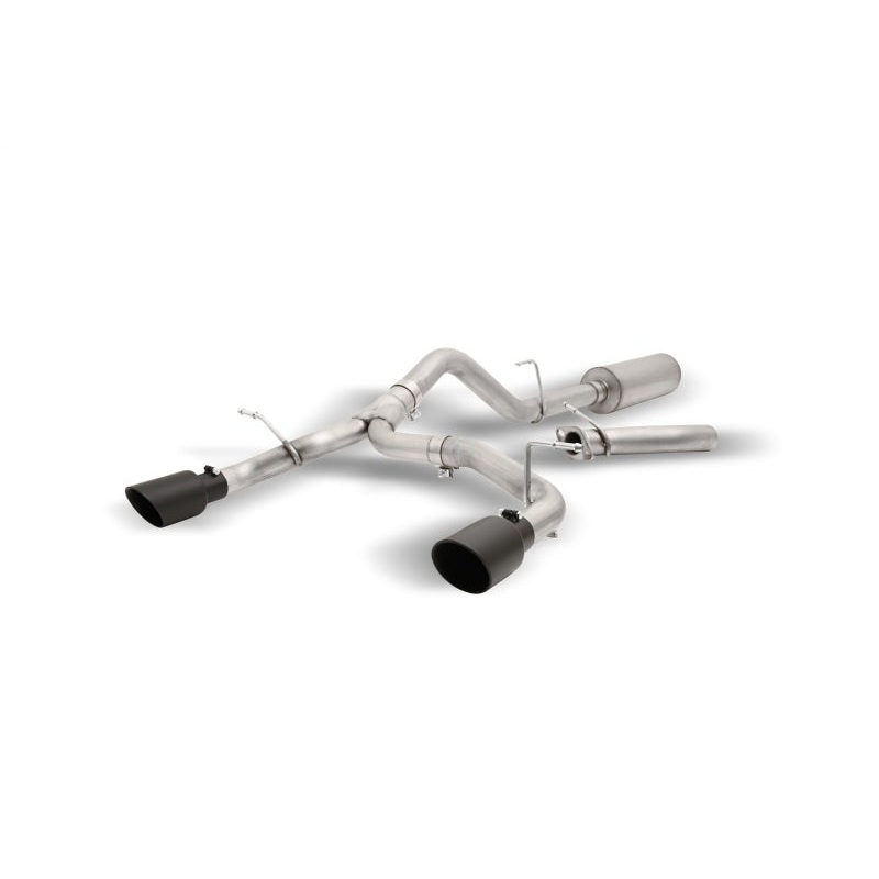 Gibson 2021+ Ford Bronco 4-DR 2.7L 4WD 2.5in Black Elite Cat-Back Dual Split Exhaust – Stainless