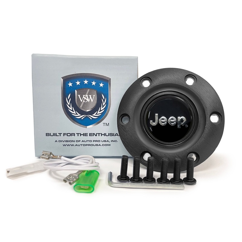 VSW S6 | Jeep Emblem | Black Horn Button | STE2002BLK