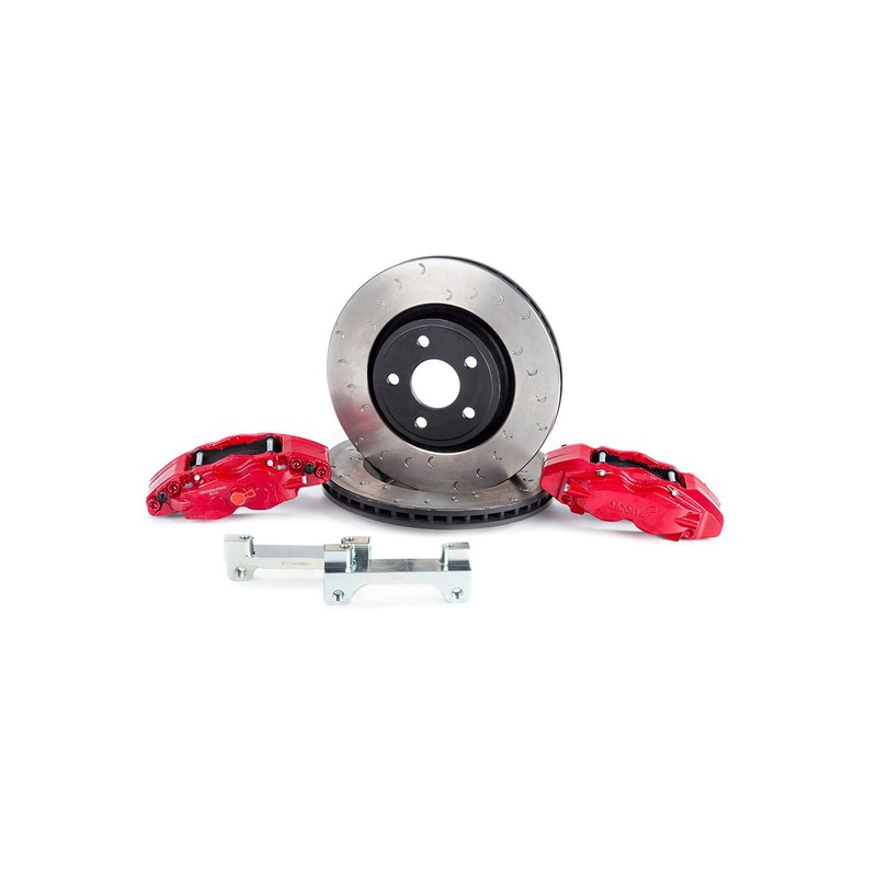 Alcon Big Brake Kit 350x32mm Rotors 6-Piston Red Calipers 2018+ Jeep Wrangler