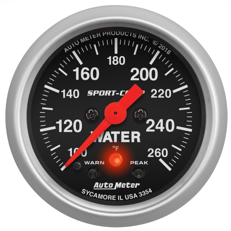 Autometer 2-1/16in 260 Deg Water Temp Gauge Digital Stepper Motor w/Peak & Warn – Sport-Comp