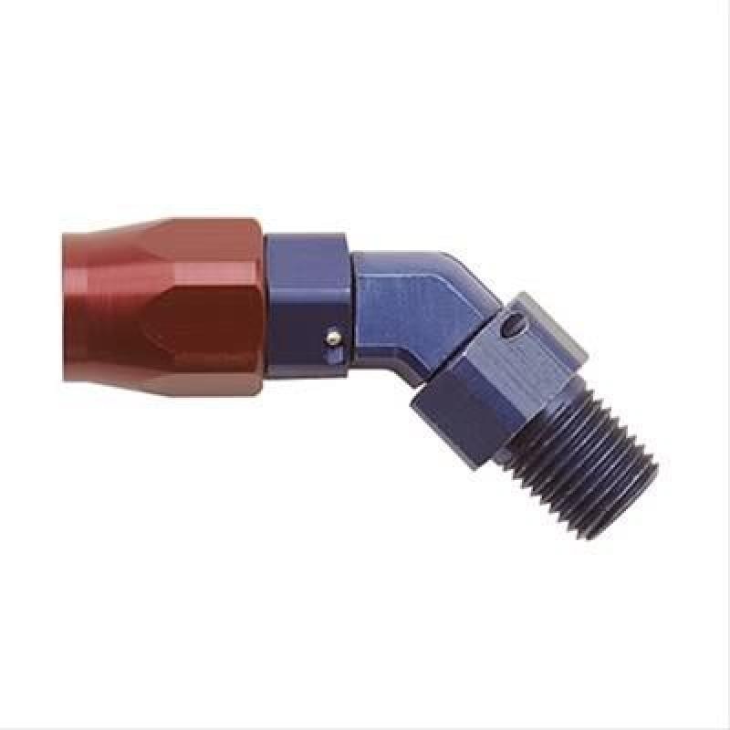 Fragola -12AN x 45 Degree Hose End x 3/4 NPT – Black