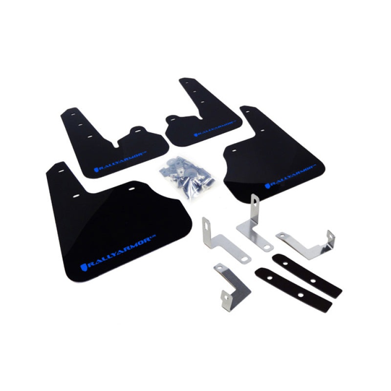 Rally Armor 12-16 Subaru Impreza 4D/5D Black UR Mud Flap w/Blue Logo