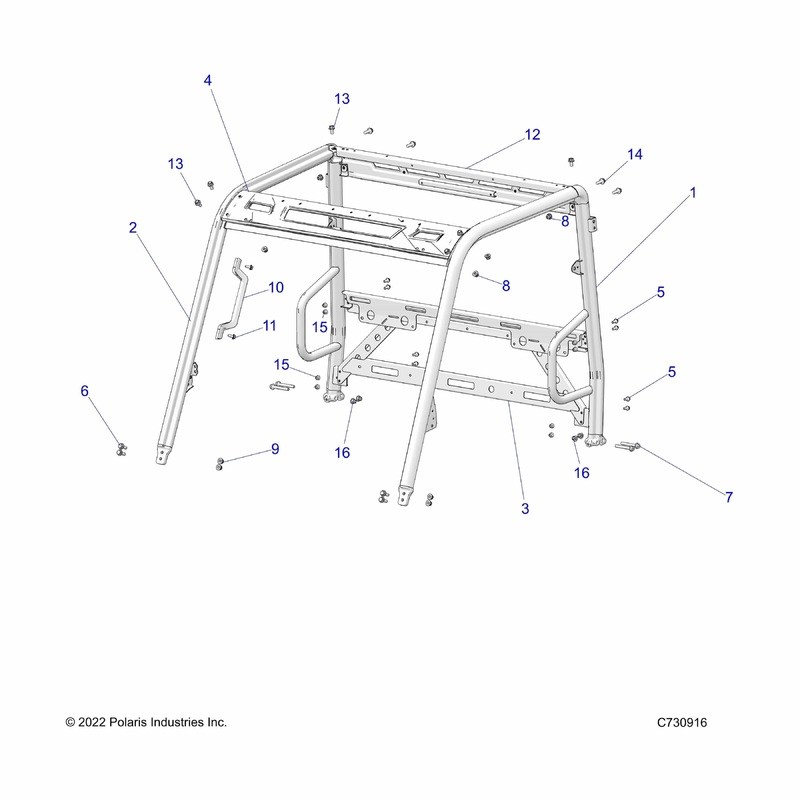 Weld-Cab Frame,Lh,Eu,Tr,Blk by Polaris
