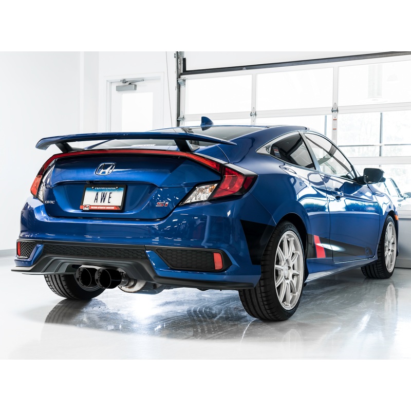 AWE Tuning 2016+ Honda Civic Si Touring Edition Exhaust Dual Diamond Black Tips