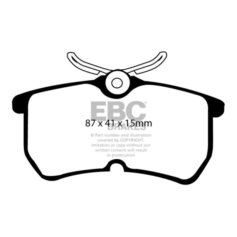 EBC 13+ Ford Fiesta 1.6 Turbo ST Yellowstuff Rear Brake Pads