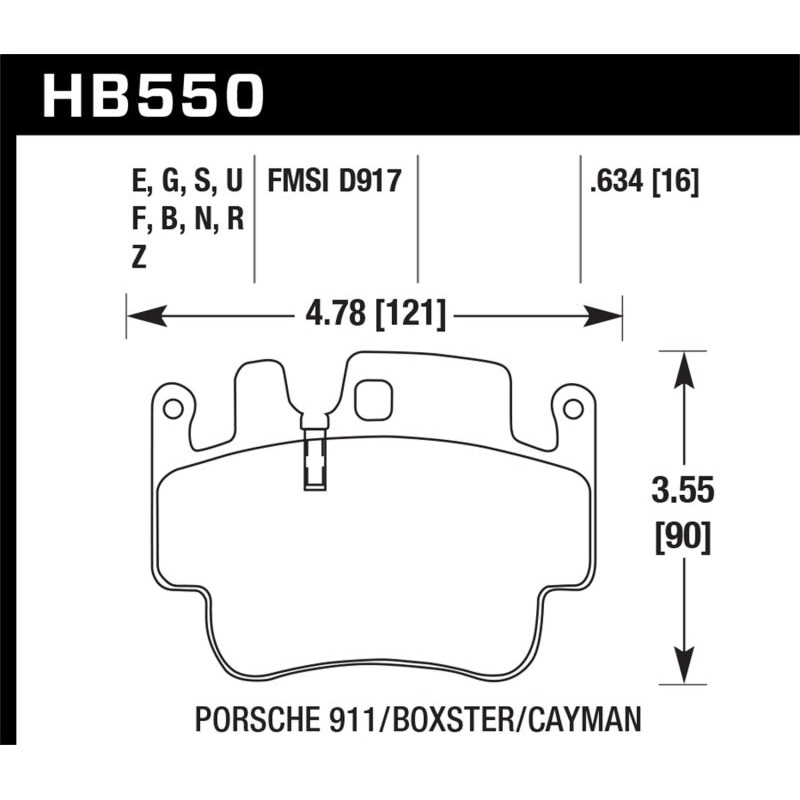 Hawk Porsche HPS Street Front Brake Pads