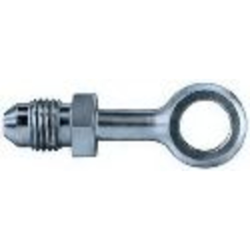 Male Flare To Metric Banjo; -04AN Hose Fitting Dash Size
