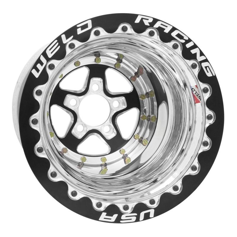 Weld Alumastar 2.0 15×10 / 5×4.75 BP / 5in. BS Black Wheel – Black Single Bead Lock MT