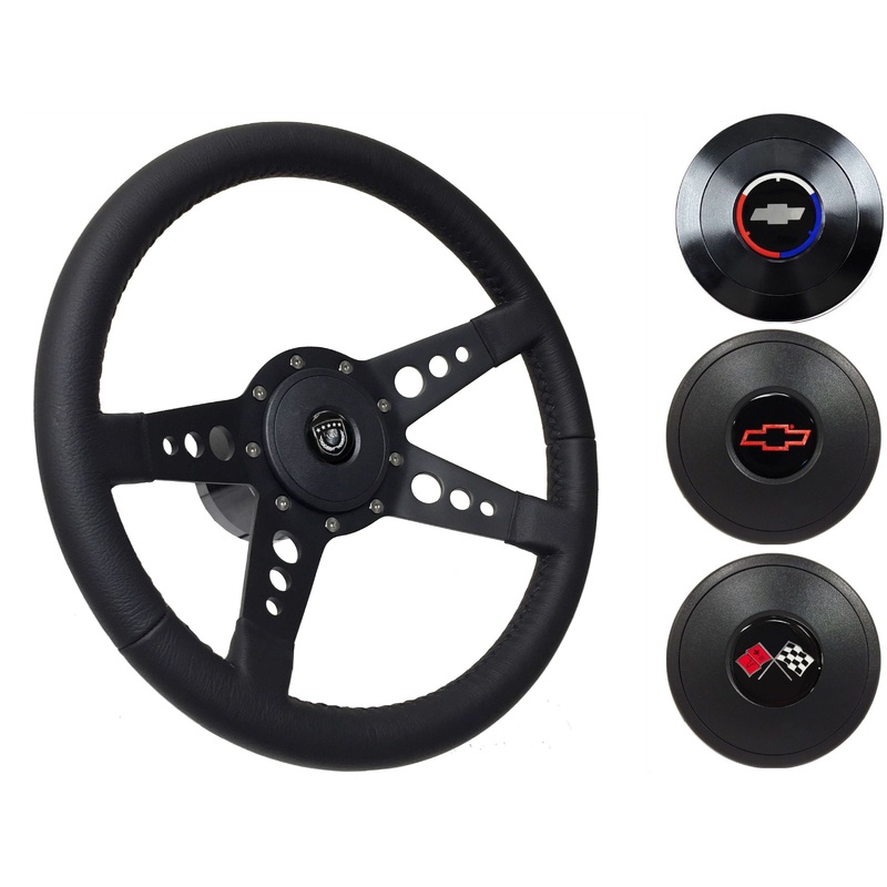 1962-68 Chevy Nova Steering Wheel Kit | Black Leather | ST3171