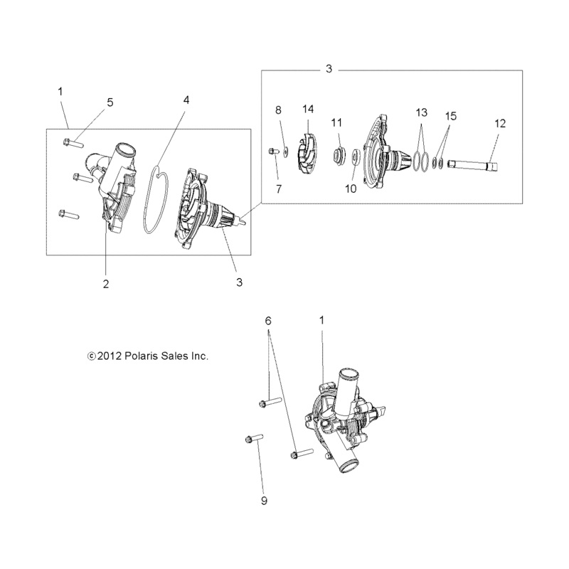 Waterpump Cover Gasket by Polaris