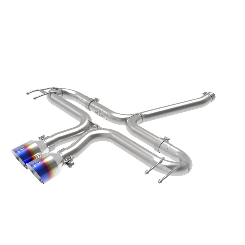 aFe Takeda 2-1/2in 304 SS Axle-Back Exhaust w/Blue Flame Tips 17-20 Honda Civic Sport L4-1.5L (t)