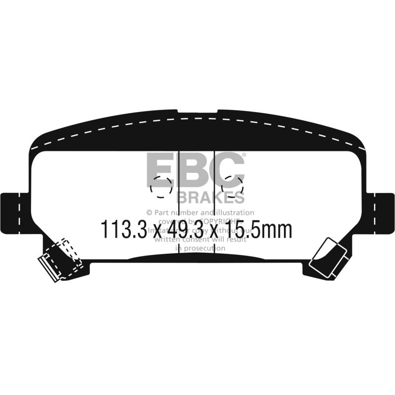 EBC 15+ Chevrolet Colorado 2.5 Yellowstuff Rear Brake Pads