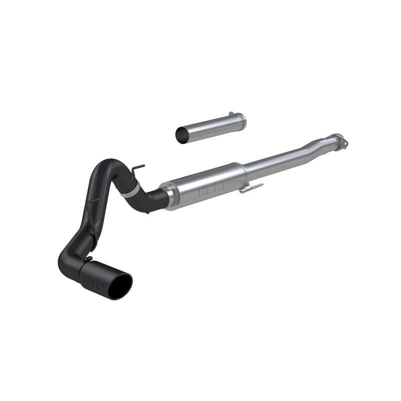 MBRP 2021+ Ford F150 2.7L/3.5L/5.0L 4in Black-Coated AL Steel Cat-Back – RACE VERSION