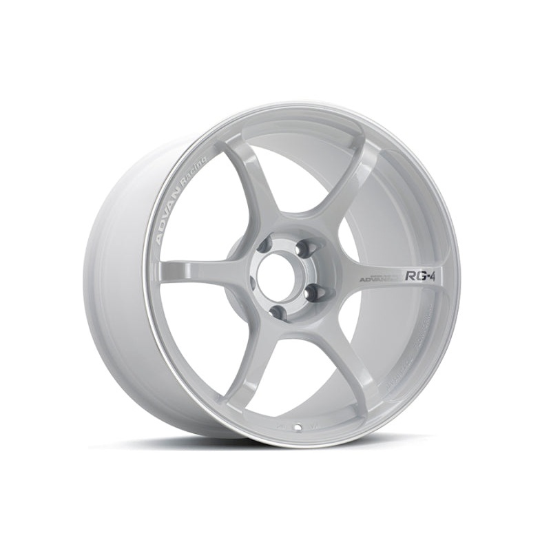 Advan RG-4 18×10.5 +32 5-112 Racing White Metallic & Ring Wheel