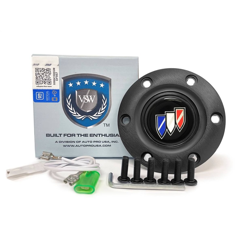 VSW S6 | Buick Tri-Shield Emblem | Black Horn Button | STE1010BLK