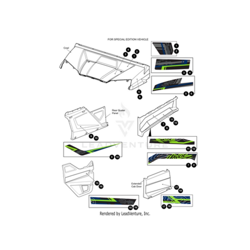 Side Hood Decal (Driver Side) (Not Illustrated) | by Arctic Cat