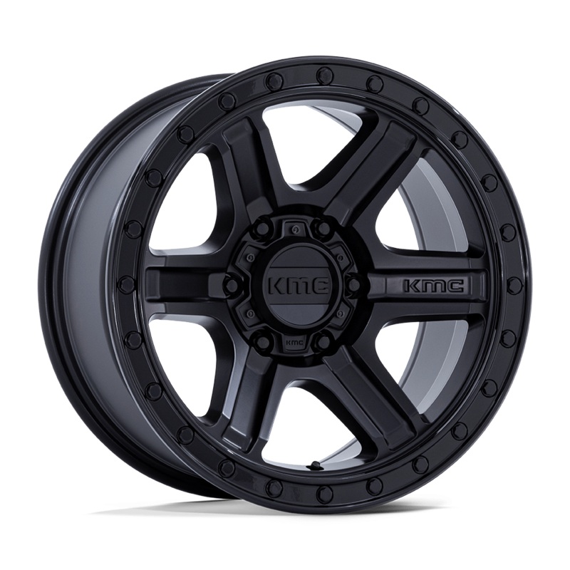 KMC Wheels KM551 Outrun 17″ 5×127 Matte Black With Gloss Black Lip