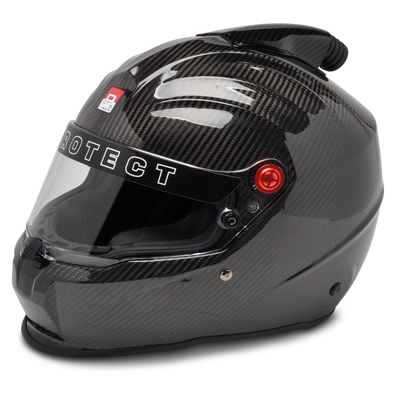 Pyrotect Pro Sport Top-Forced Air Full Face Duckbill Helmet Carbon Fiber-SNELL SA2020 (Size: XXS – 3XL)
