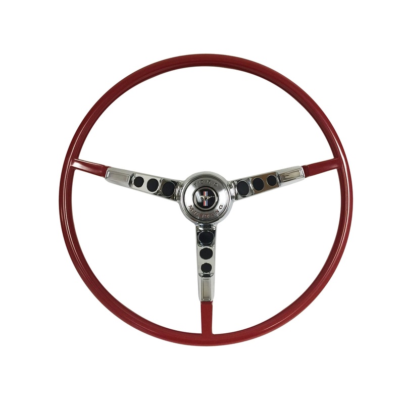 1965 Ford Mustang Red Steering Wheel Kit | ST3034RED65-KIT