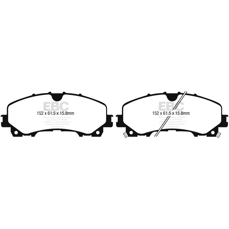 EBC 13+ Infiniti Q50 3.7 Yellowstuff Front Brake Pads