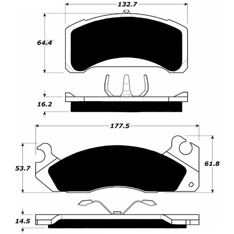 Porterfield Brake Pads for 1988 FORD MUSTANG 4cyl