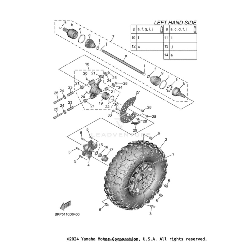Double Offset Joint Boot Set by Yamaha