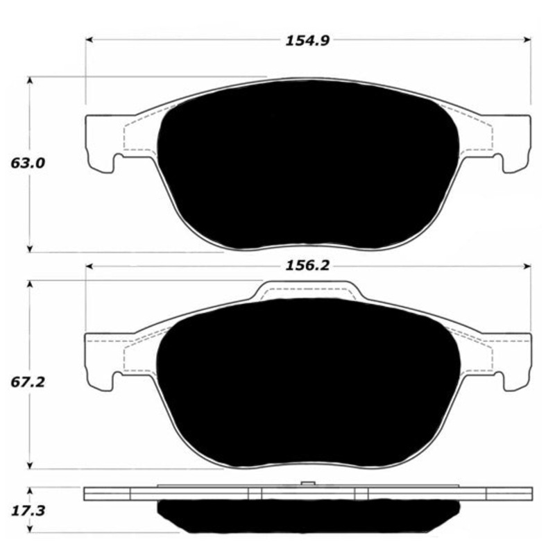 Porterfield Brake Pads for 2007 MAZDA 3 2.0L