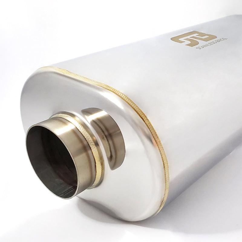 Stainless Bros 3.0in x 12.0in OAL SS304 Muffler – Polished