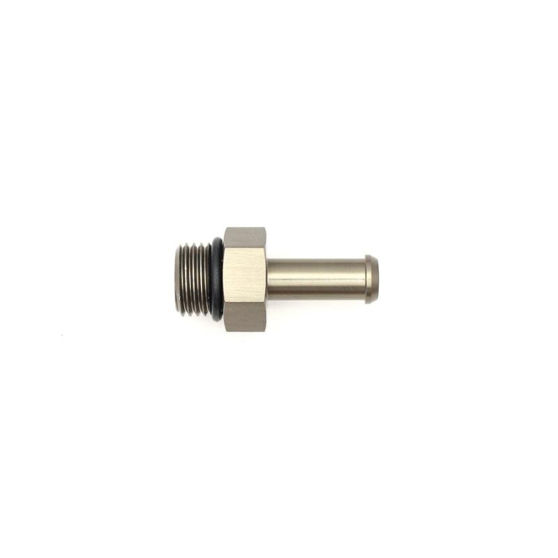 DeatschWerks 6AN ORB Male to 5/16in Male Barb Fitting (Incl O-Ring) – Anodized Matte Black