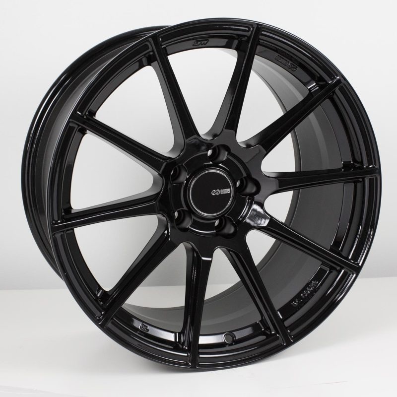 Enkei TS10 18×9.5 35mm Offset 5×114.3 Bolt Pattern 72.6mm Bore Dia Gloss Black Wheel