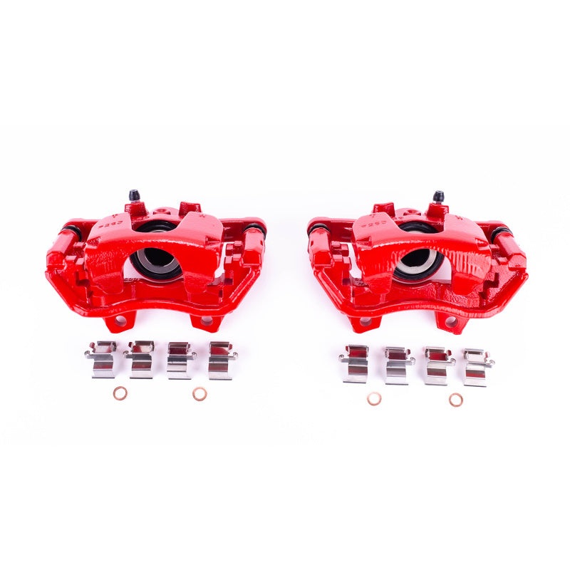 Power Stop 2018 Jeep Wrangler Rear Red Calipers w/Brackets – Pair