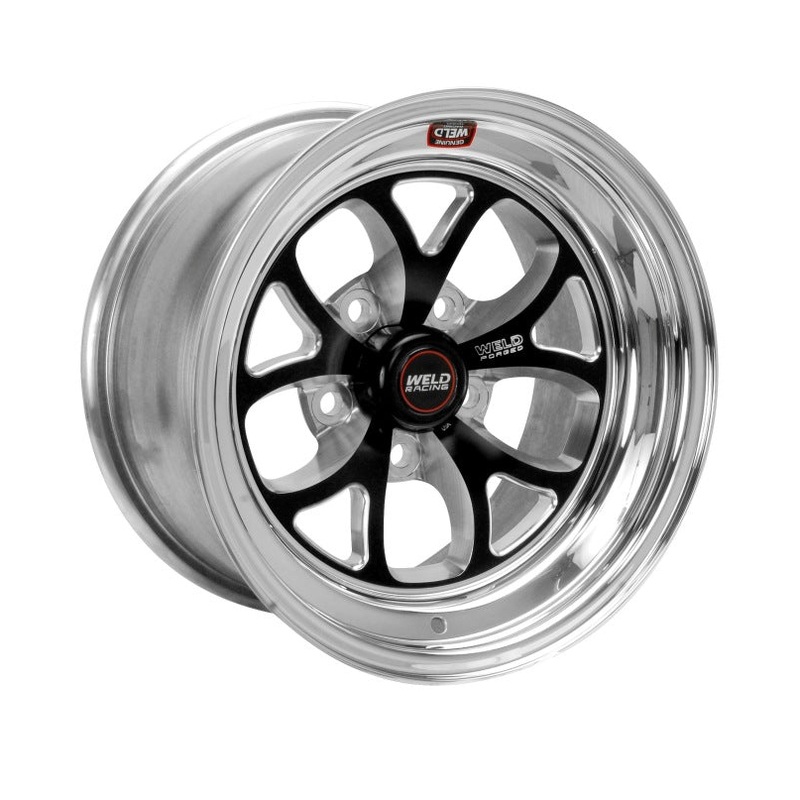Weld S76 15×8.33 / 5×4.5 BP / 4.5in. BS Black Wheel (Medium Pad) – Non-Beadlock