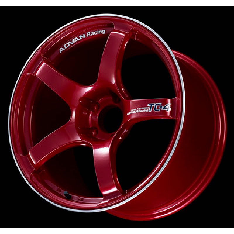 Advan TC4 17×7.5 +48 5-114.3 Racing Candy Red & Ring Wheel