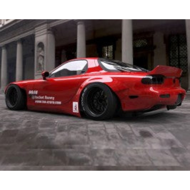 GReddy Rocket Bunny Full Rear Diffuser Kit Ver. 2 FRP Only | 1993-1995 Mazda RX-7 (17040208)