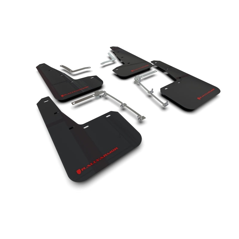 Rally Armor 20-25 Toyota GR Yaris Black Mud Flap w/Red Logo